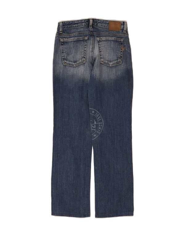 ARMANI Womens Indigo Straight Jeans W28 L28 Blue Cotton