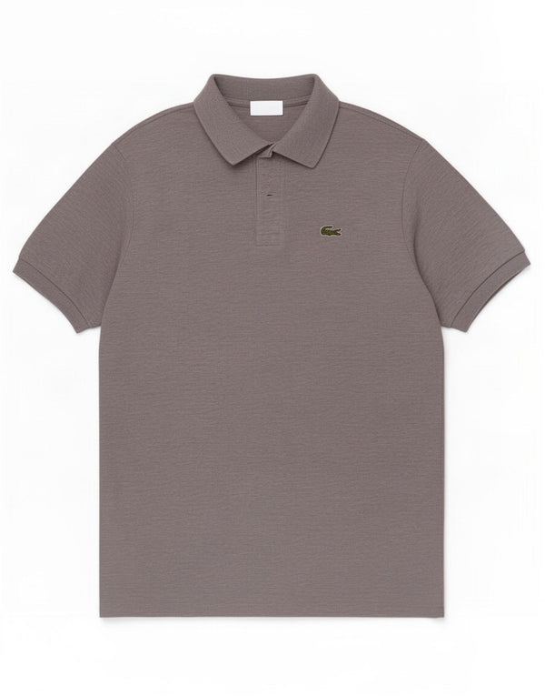 Tricou polo Lacoste pentru bărbați mărimea 5 mare, gri bumbac cu pete