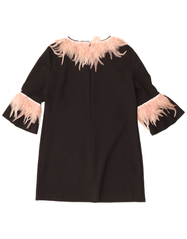 Rochie pentru femei Zara cu mâneci 3/4 din poliester mare negru UK 16