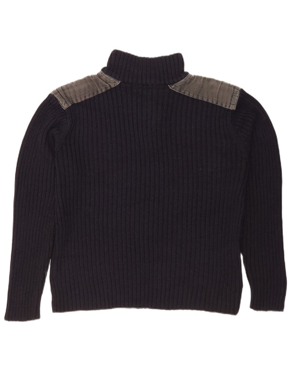 Pulover pentru bărbați Pierre Cardin, cu gât cu nasturi, cu bloc de culoare mic, bleumarin