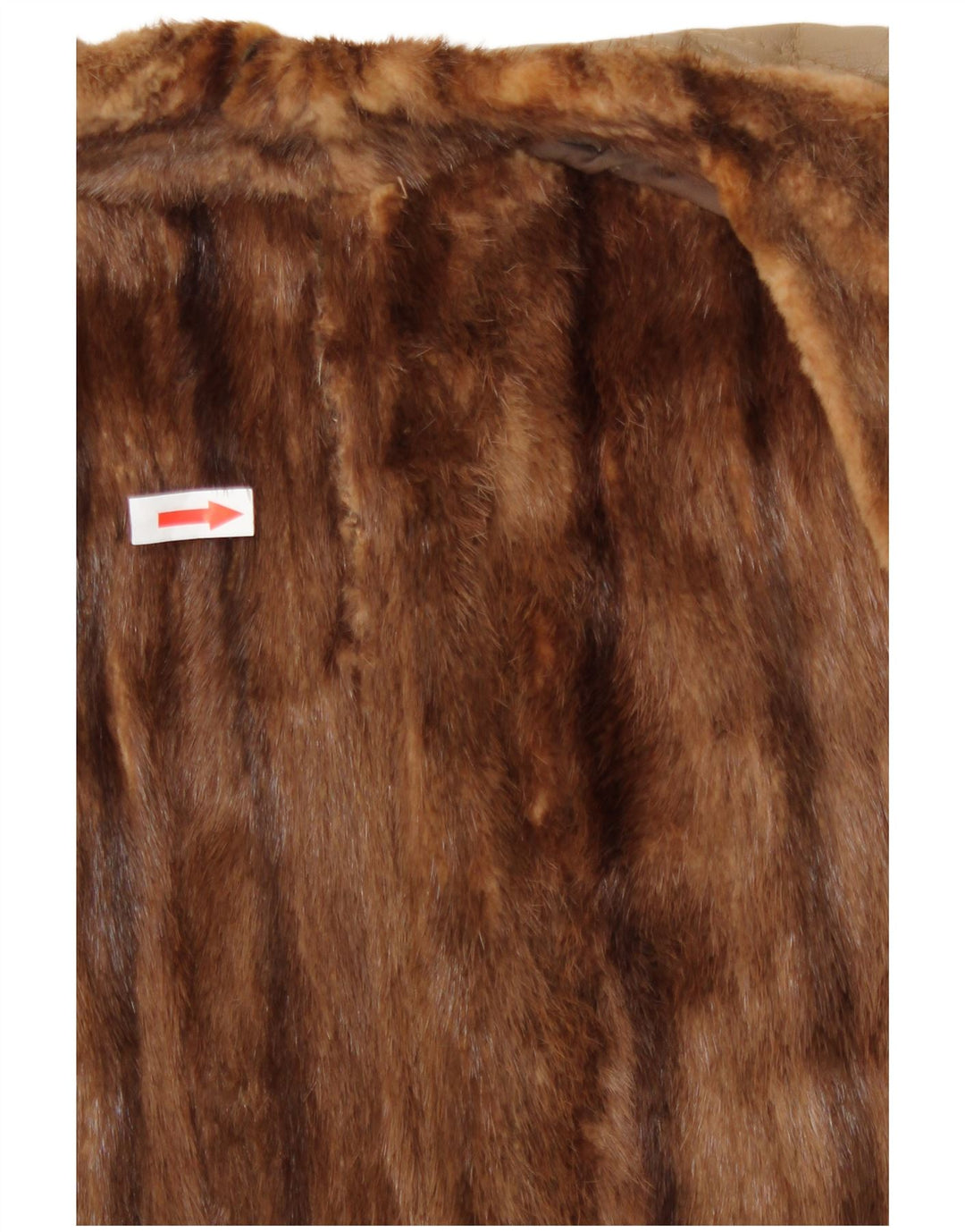 Palton din piele vintage pentru femei UK 16 mare bej