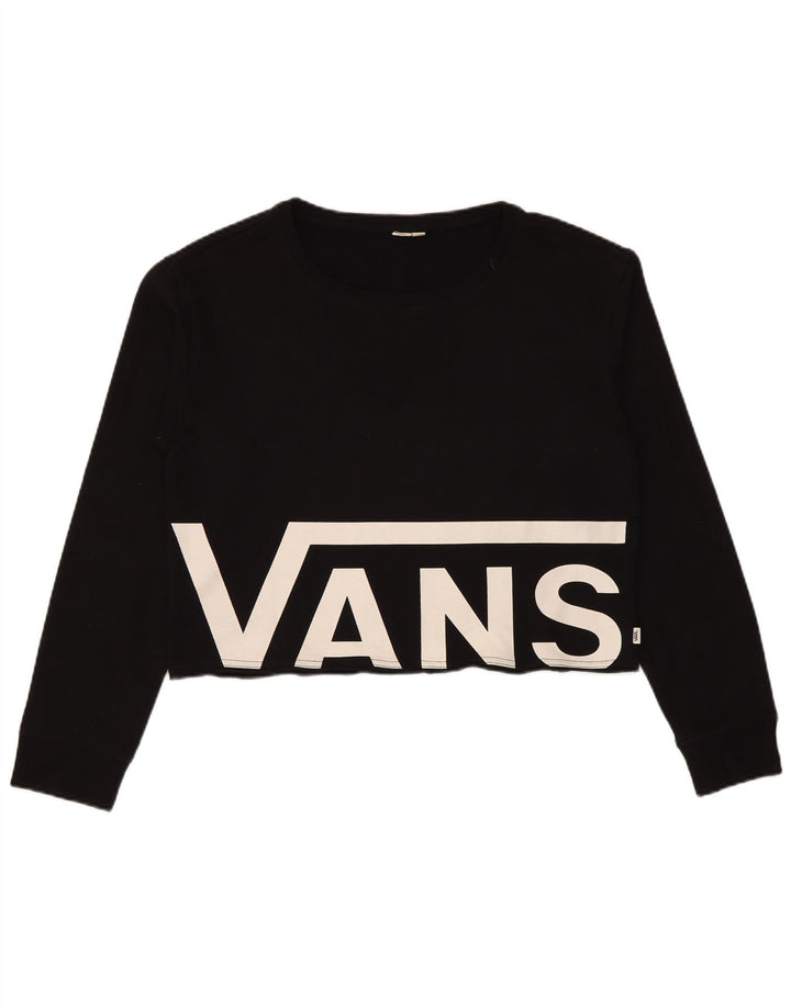 Pulover Vans Graphic Crop pentru femei UK 14 Medium Negru