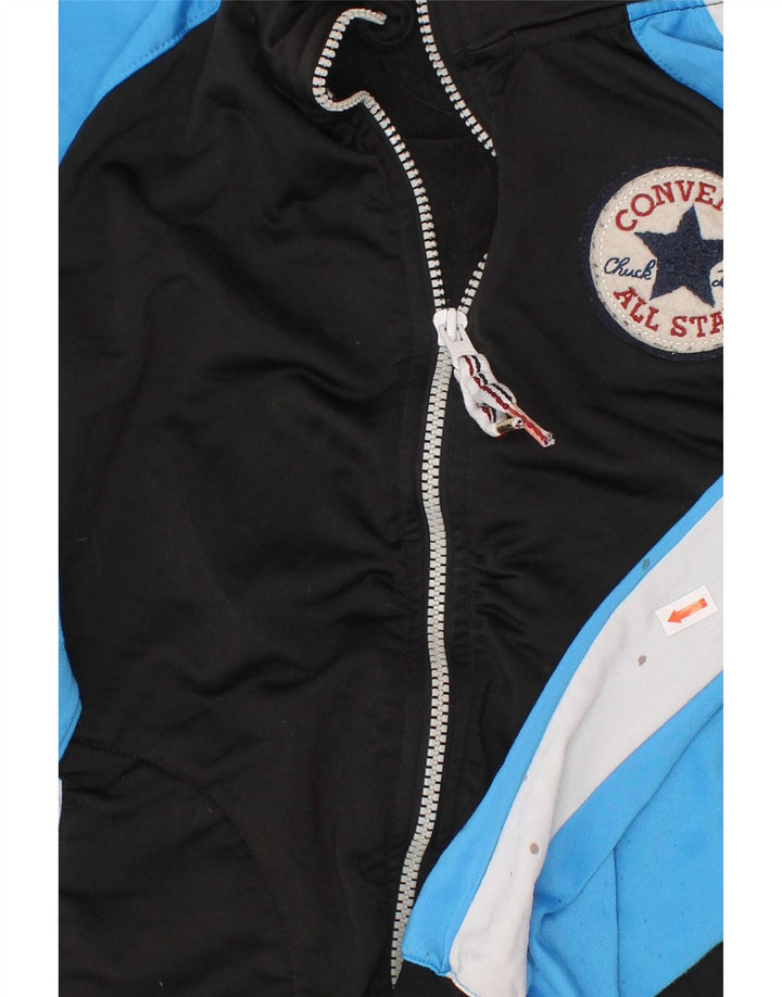 Jachetă de trening CONVERSE pentru băieți 10-11 ani, mediu negru, color block