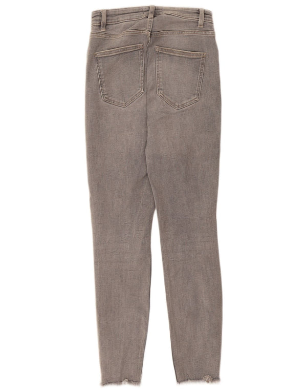 Blugi skinny distressed pentru femei Zara EU 36 XS W26 L28 gri