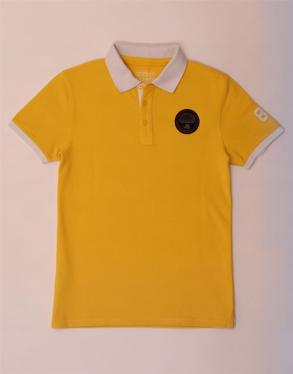 Tricou polo Napapijri Geographic Graphic Rugby pentru bărbați, galben mic