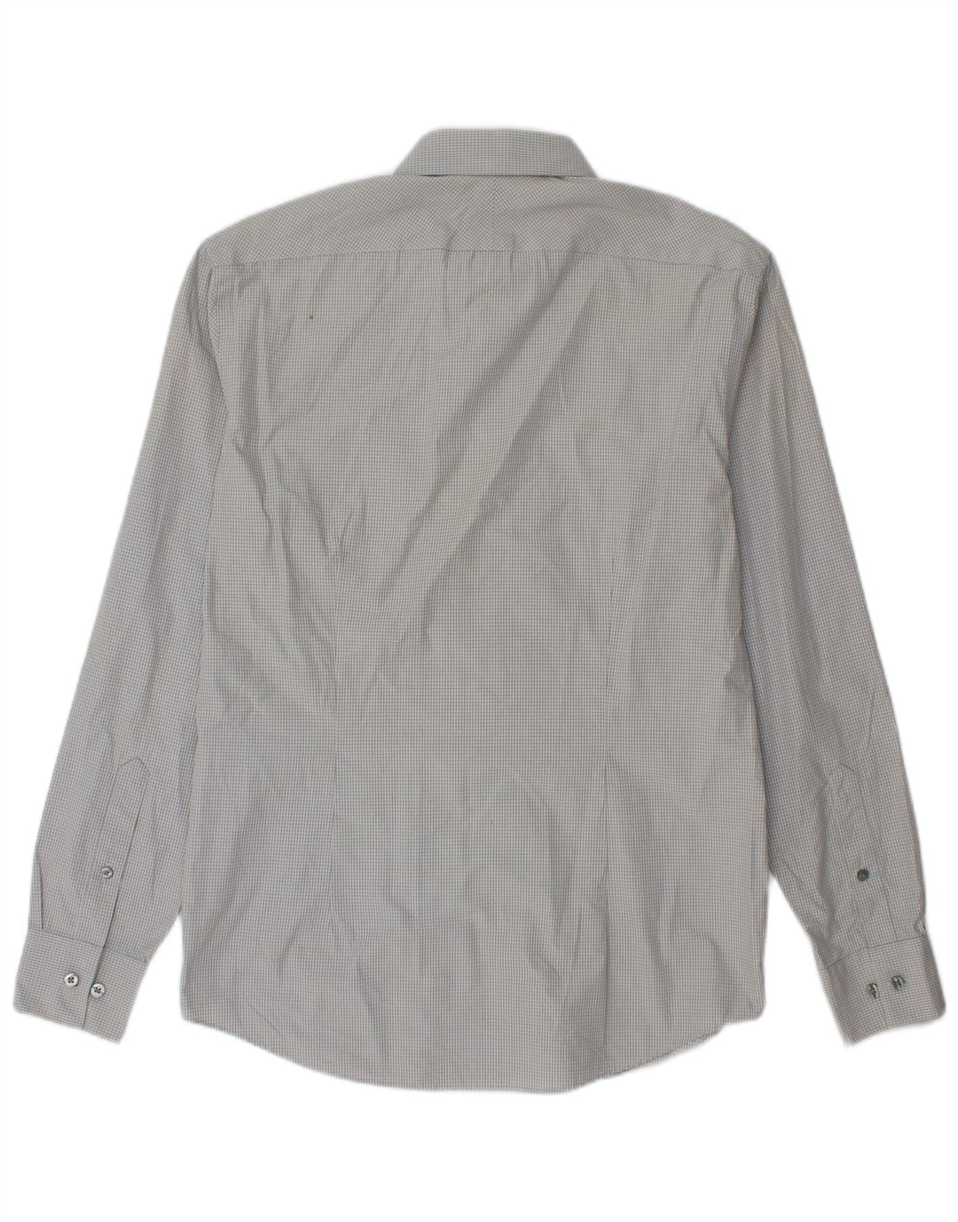 Cămașă pentru bărbați Calvin Klein Slim Fit Mărimea 39 15 1/2 Medium Gri Gingham Bumbac