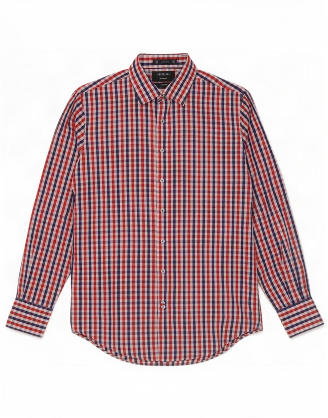 Cămașă Van Heusen pentru bărbați, ușor de întreținut, mărimea 39, bumbac vichy, multicolor, mediu