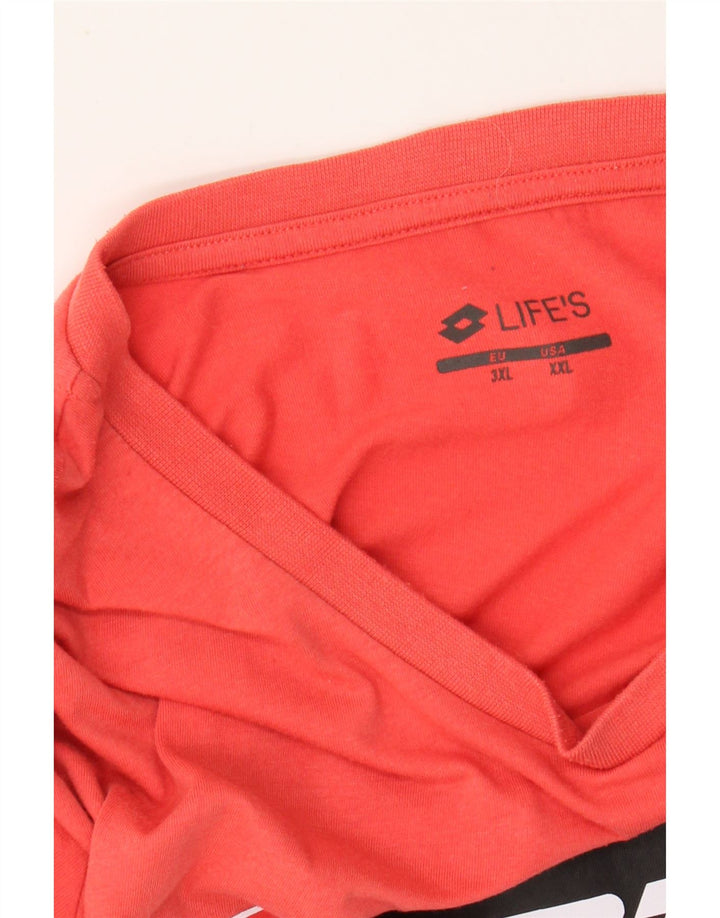 Tricou grafic LOTTO pentru bărbați Top 2XL Roșu