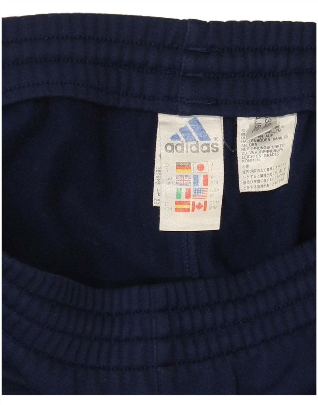 Pantaloni de trening Adidas pentru bărbați Marea Britanie 38/40 Poliester mediu albastru bleumarin