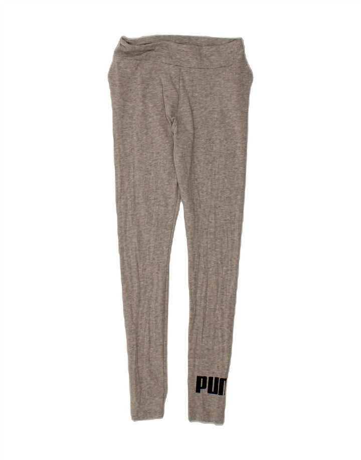 PUMA Womens Graphic Leggings UK 8 Small Grey Cotton Vintage Puma and Second-Hand Puma from Messina Hembry 