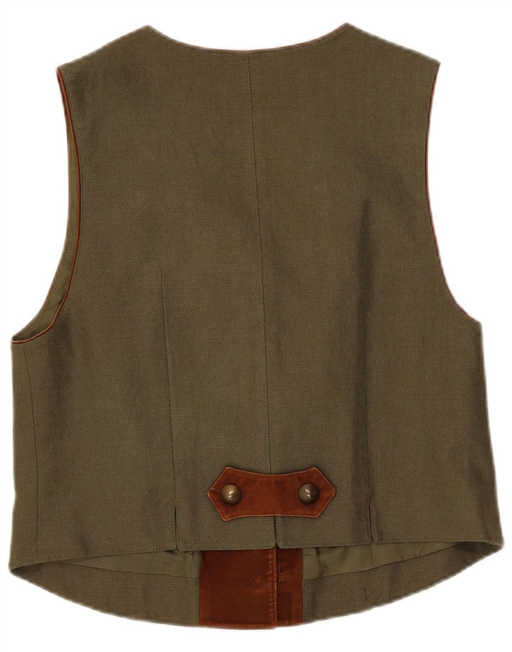 Vestă pentru femei C&A UK 14 Medium Khaki Floral Linen