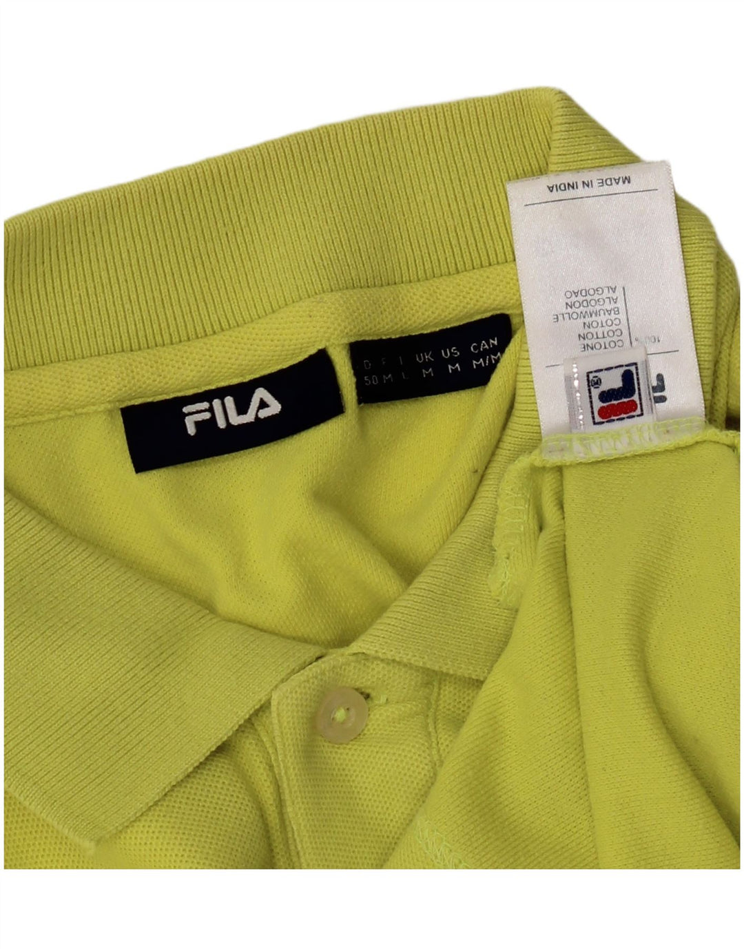 Tricou polo Fila pentru bărbați, bumbac verde mediu