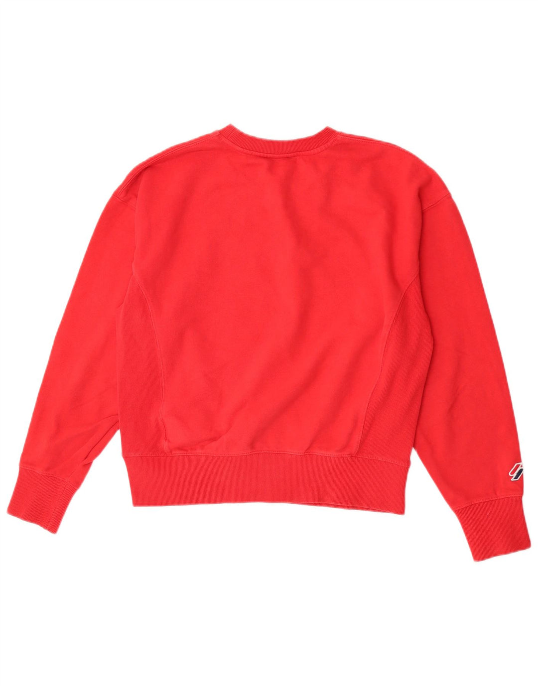 Pulover cu grafic pentru femei Superdry UK 12 Bumbac roșu mediu