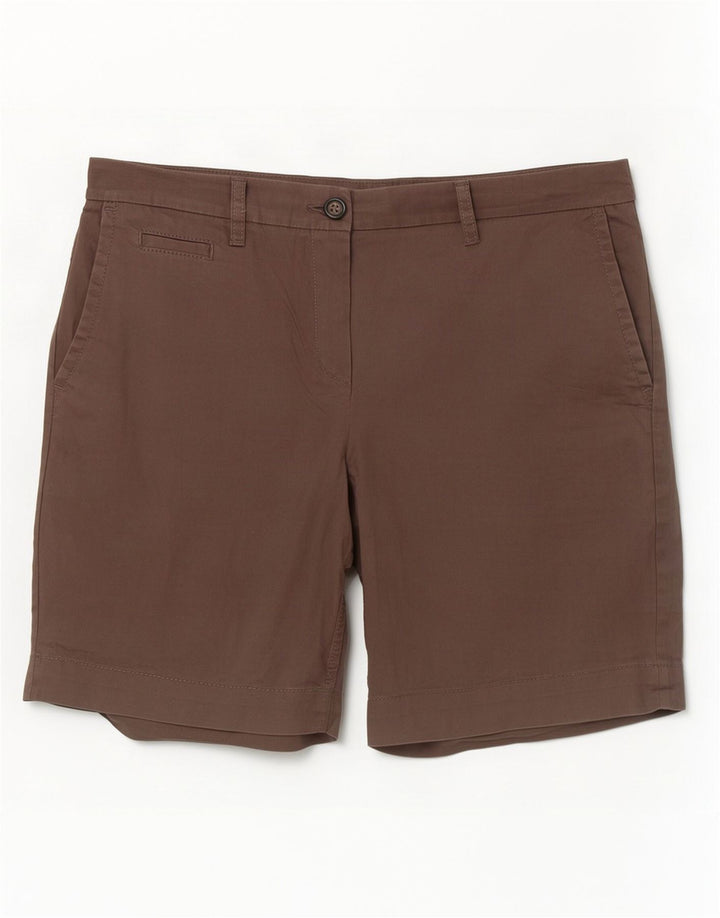 Pantaloni scurti chino pentru femei Marks & Spencer UK 12 Medium W32 Maro Bumbac