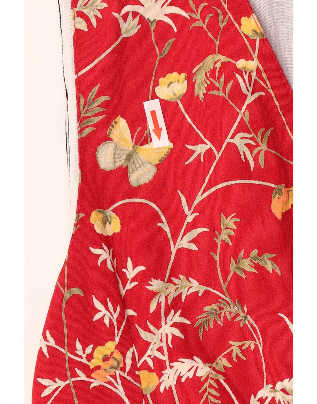 Vestă obișnuită pentru bărbați vintage, roșie, florală