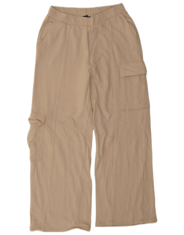 Pantaloni de trening cargo pentru femei Zara UK 14 mare, bej, bumbac