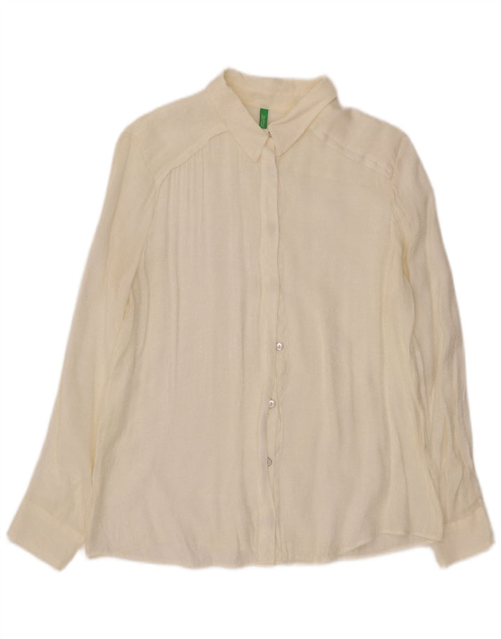 Cămașă Benetton pentru femei UK 18 XL Alb