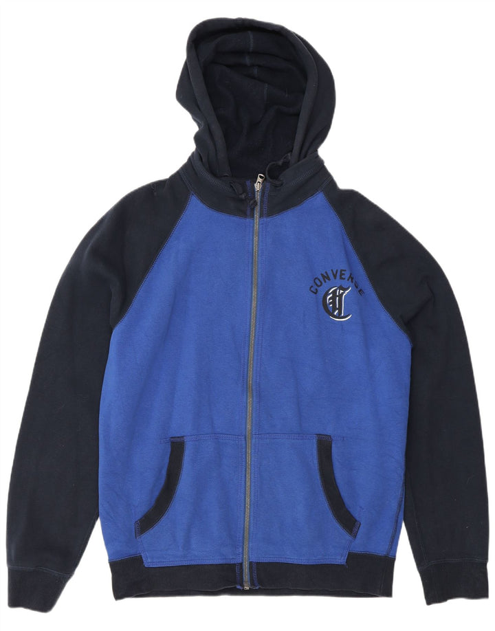 Pulover pentru bărbați Converse Graphic Zip Hoodie, mediu, bleumarin, colorblock
