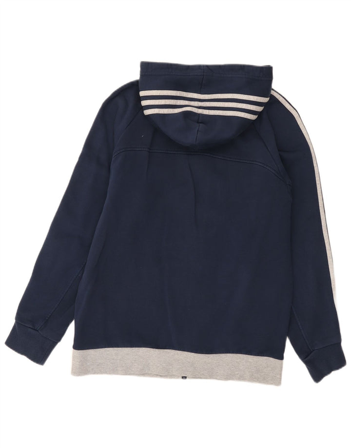 Pulover Adidas pentru bărbați, cu fermoar, bumbac, albastru, mediu