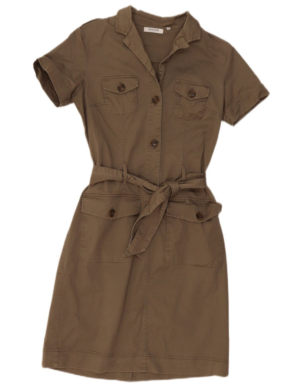 Rochie cămașă militară Respira pentru femei Geox UK 12 Medium Khaki