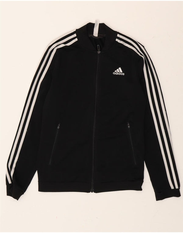 Jachetă de trening pentru femei Adidas UK 4/6 XS poliester cu dungi negre