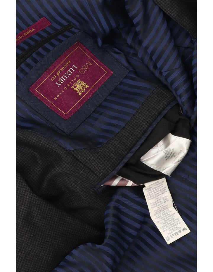 Jachetă pentru bărbați Marks & Spencer, cu 2 nasturi, UK 40 Medium Gri Houndstooth