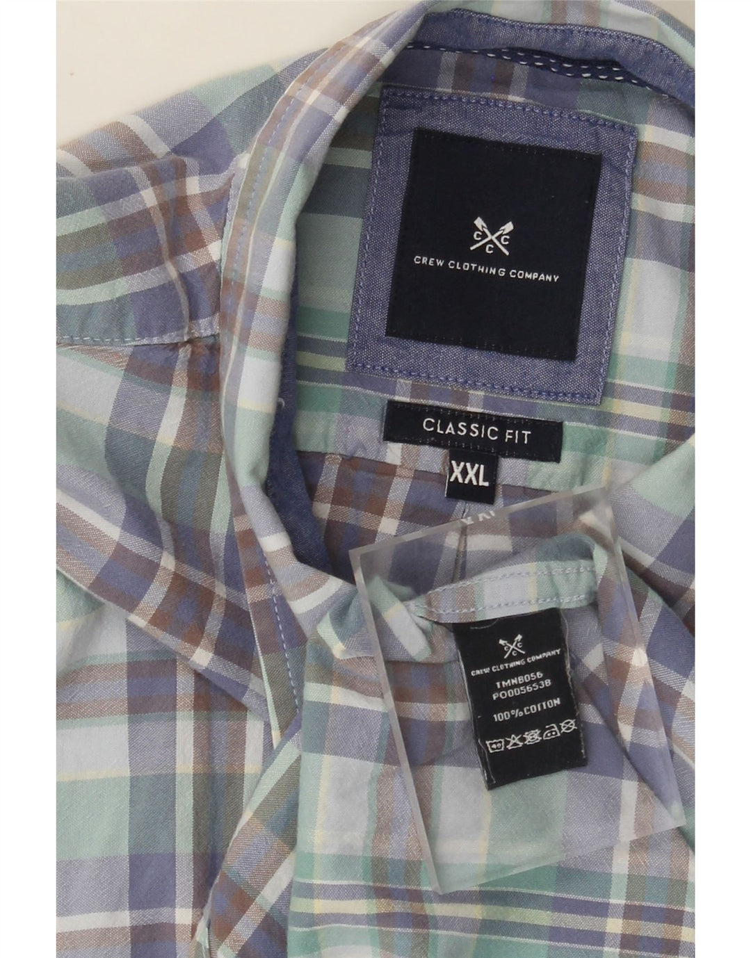 CREW CLOTHING Cămașă clasică pentru bărbați 2XL, bumbac cu carouri multicolore