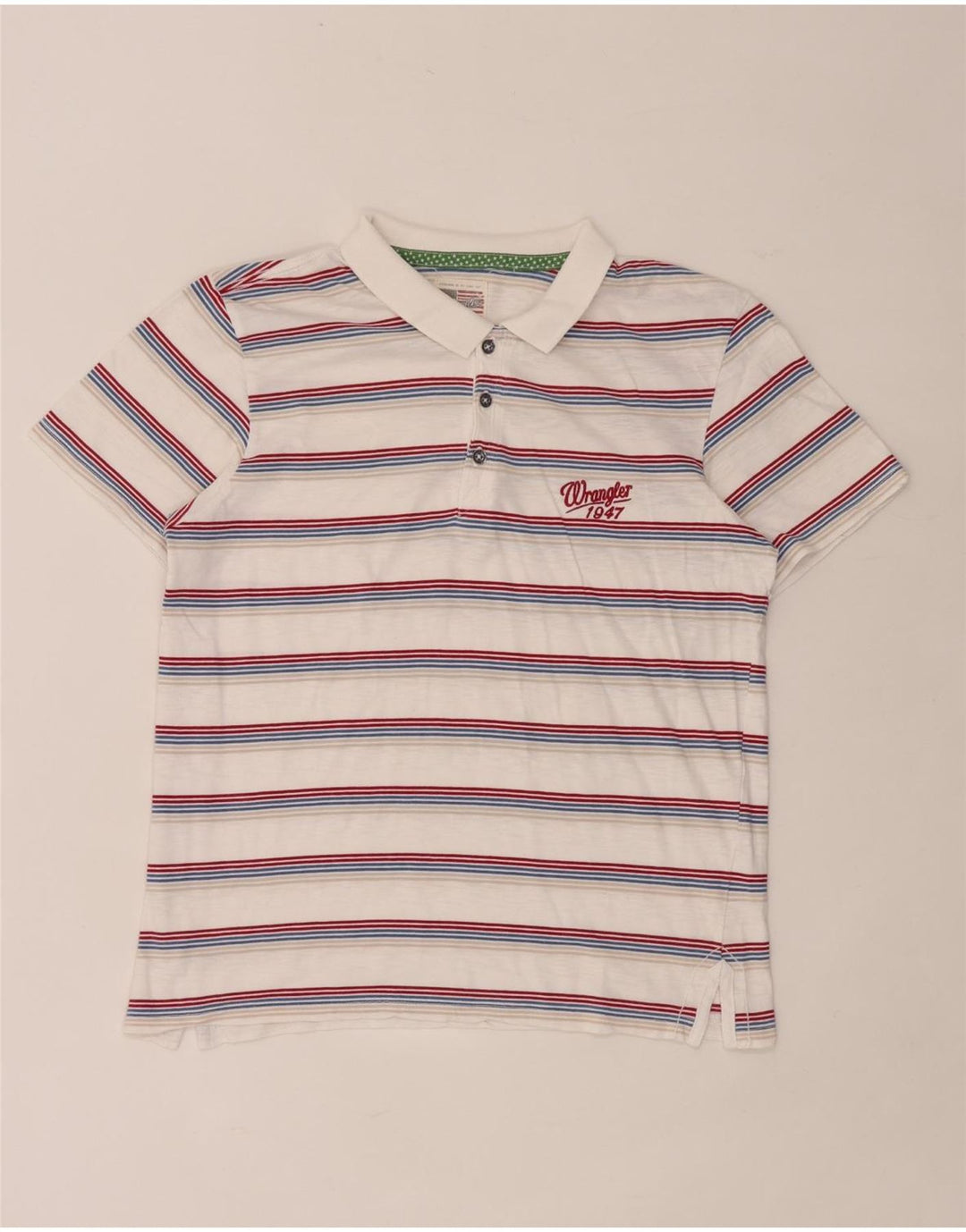 Tricou polo Wrangler pentru femei UK 12 Medium White Striped