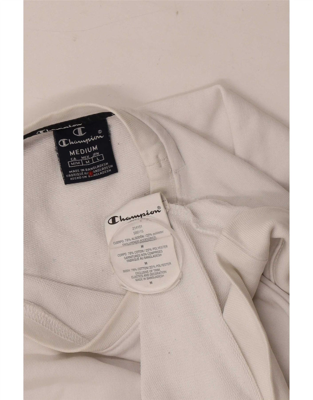 Pulover pentru damă Champion Regular Fit Pulover UK 14 Bumbac alb mediu