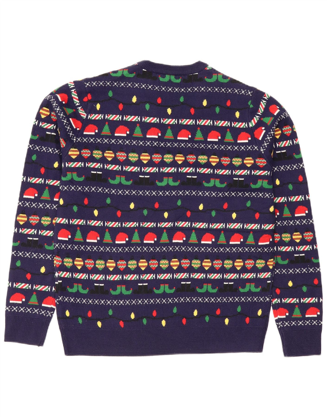Pulover pentru bărbați Marks & Spencer cu gât crew pulover mediu bleumarin de Crăciun