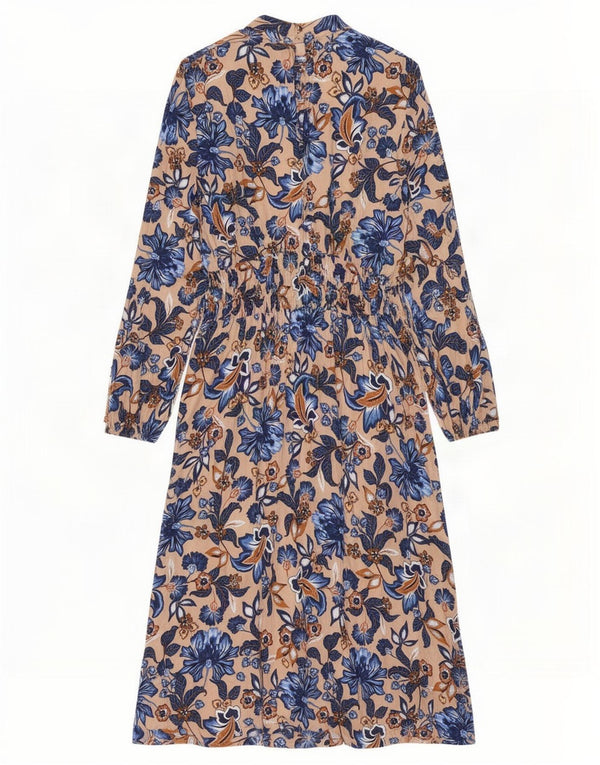 Rochie maxi cu mânecă lungă pentru femei Marks & Spencer UK 14, mare, roz, florală