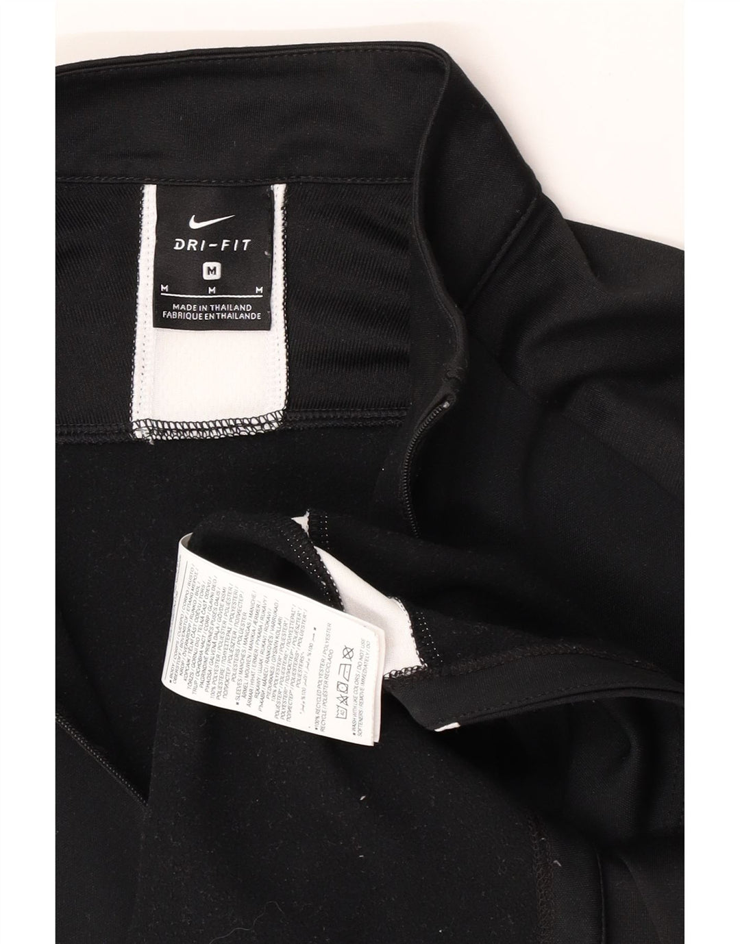 Hanorac pentru bărbați Nike Dri Fit, cu fermoar, cu gât, negru, mediu, colorblock