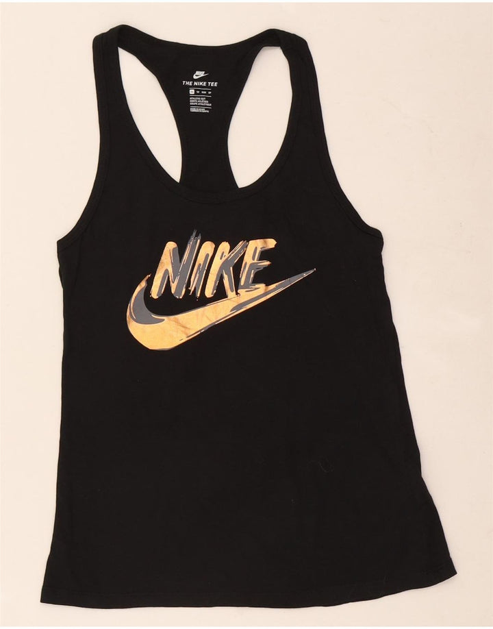 Vestă grafică cu croială atletică Nike pentru bărbați XS, bumbac negru