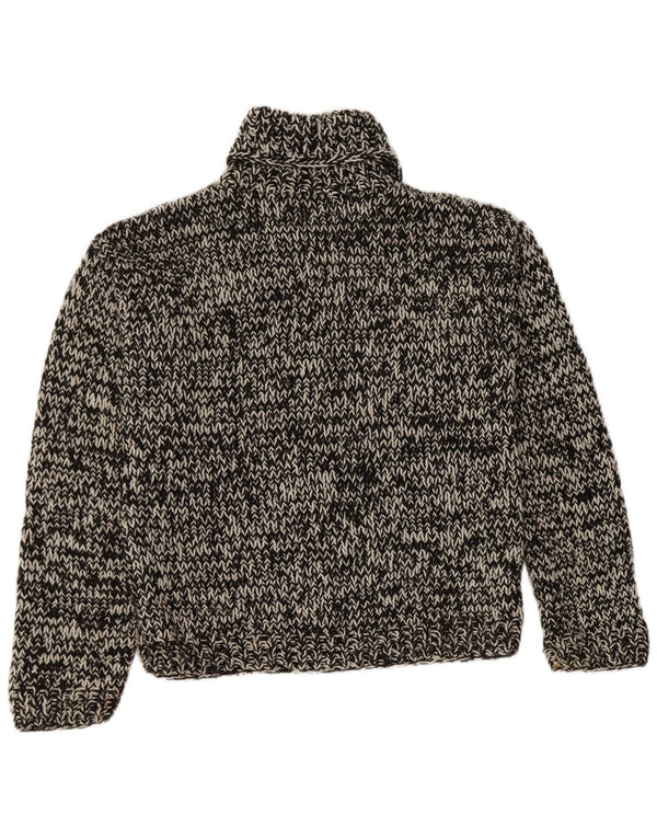 Pulover cardigan vintage pentru femei UK 16 mare negru cu pete