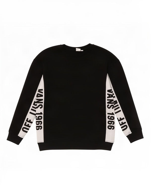 Hanorac grafic pentru bărbați Vans Pulover XS, bumbac negru, bloc de culoare