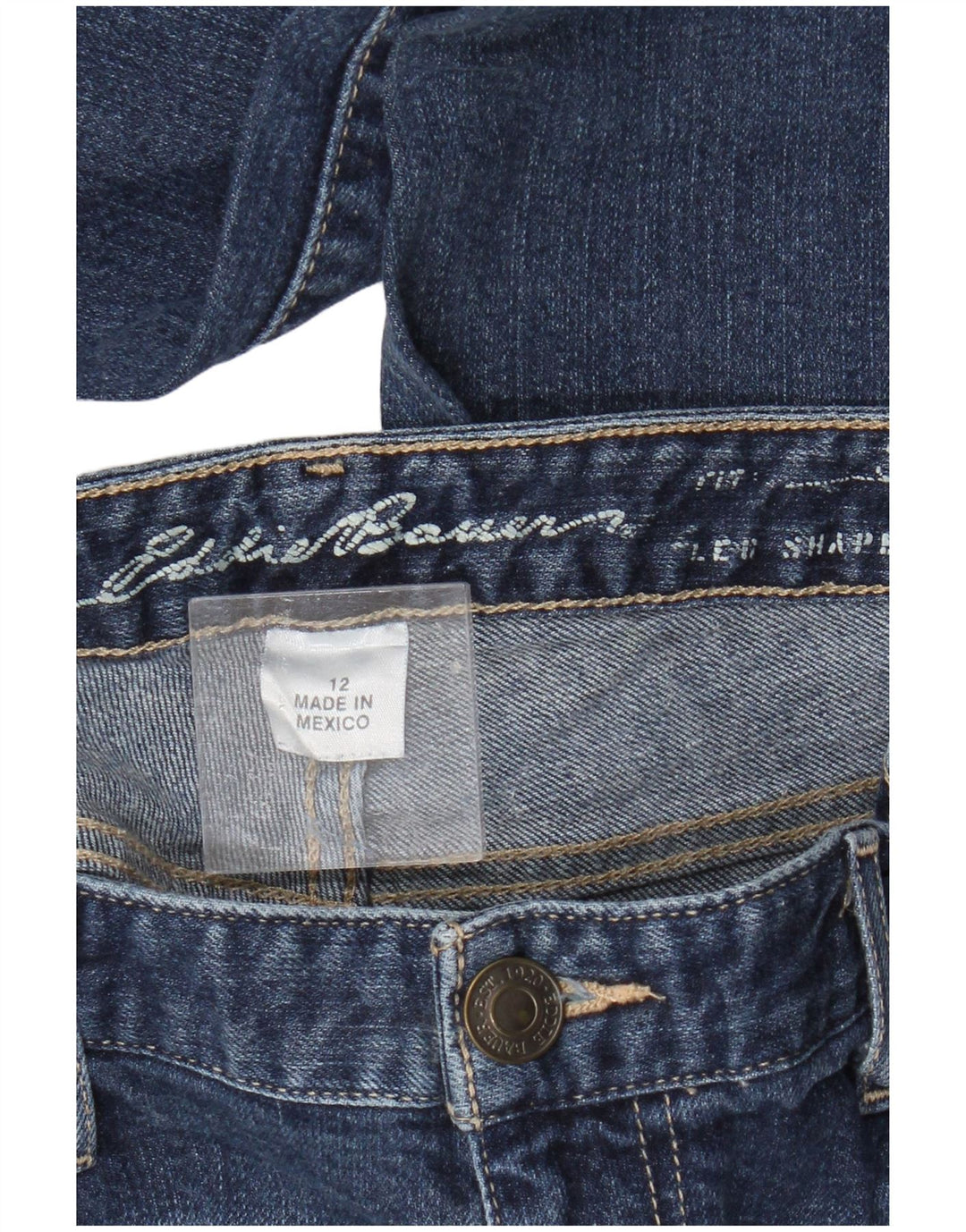 EDDIE BAUER Blugi bootcut pentru femei, ușor curbate, US 12, mari W34 L29, albastru