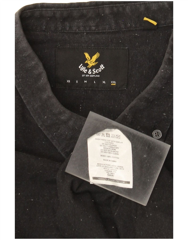 Cămașă pentru bărbați Lyle & Scott 2XL, bumbac negru cu pete