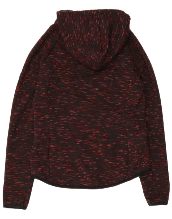 Superdry Womens Zip Hoodie Sweater UK 10 Small Burgundy Flecked Polyester