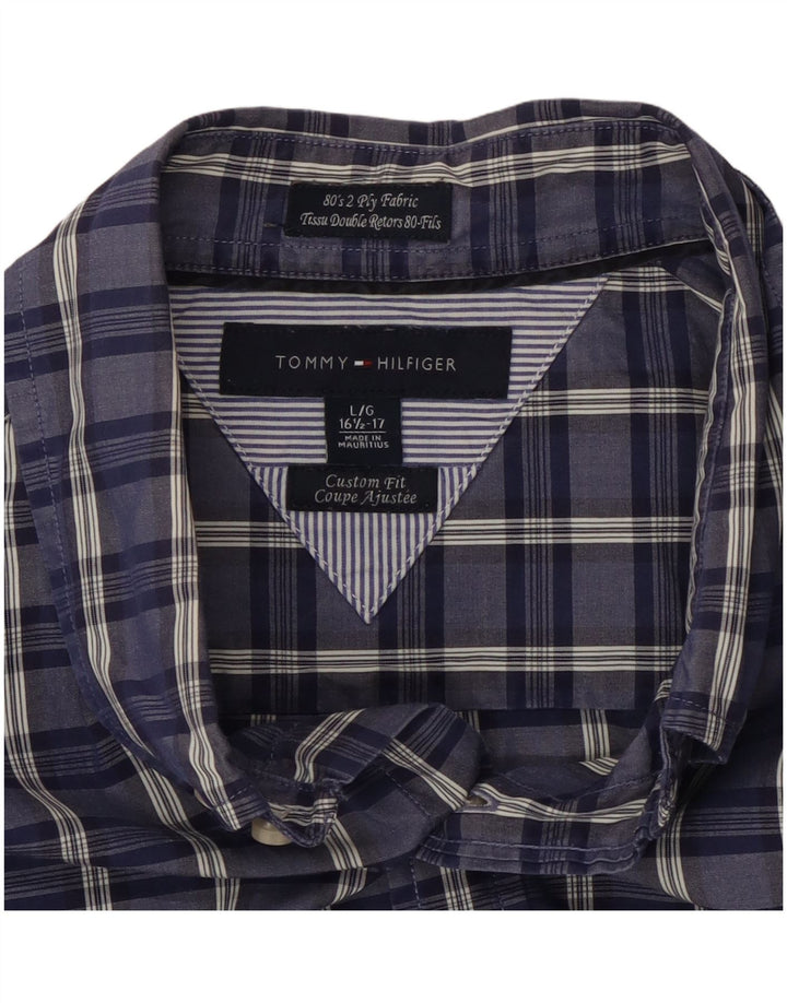 Cămașă personalizată pentru bărbați TOMMY HILFIGER Mărimea 16 1/2 mare, albastru, check