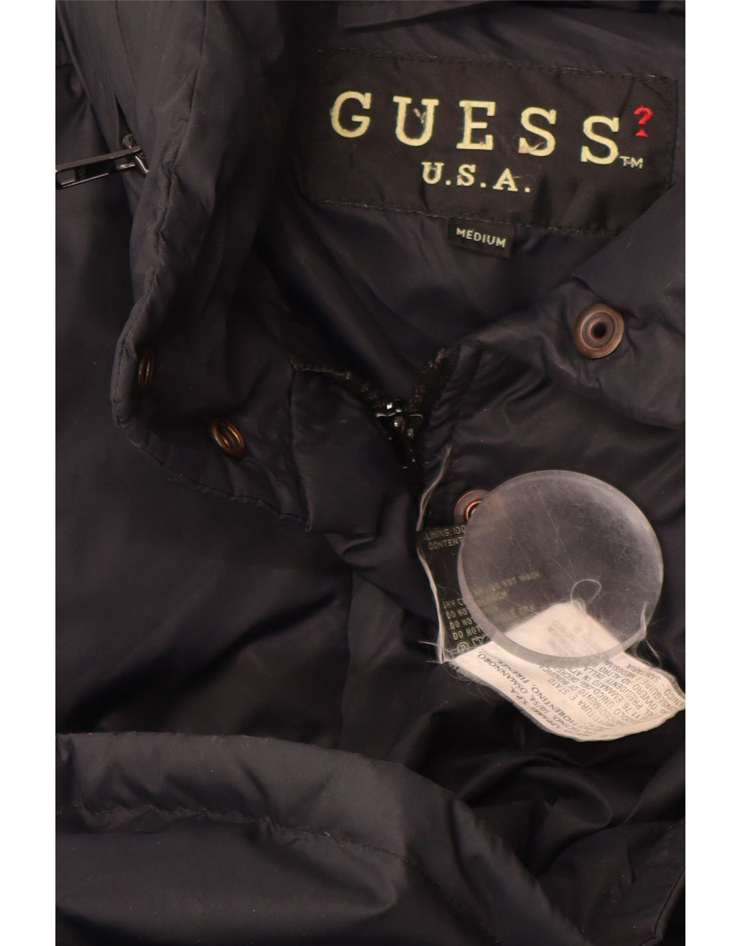 Palton căptușit pentru femei GUESS UK 14 Medium Black Nylon