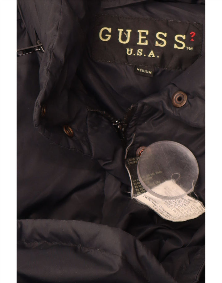 Palton căptușit pentru femei GUESS UK 14 Medium Black Nylon