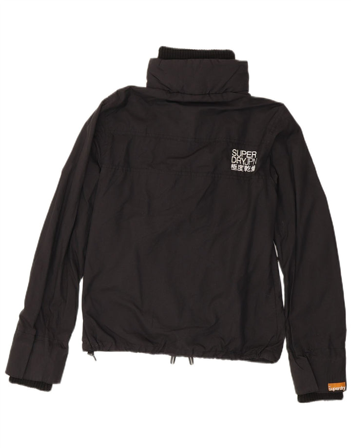 Jachetă de vânt pentru femei SUPERDRY UK 14 Medium Black Nylon