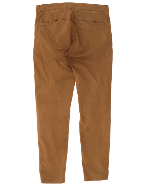 Pantaloni chino slim pentru bărbați Zara EU 42 Large W32 L30 Maro Bumbac