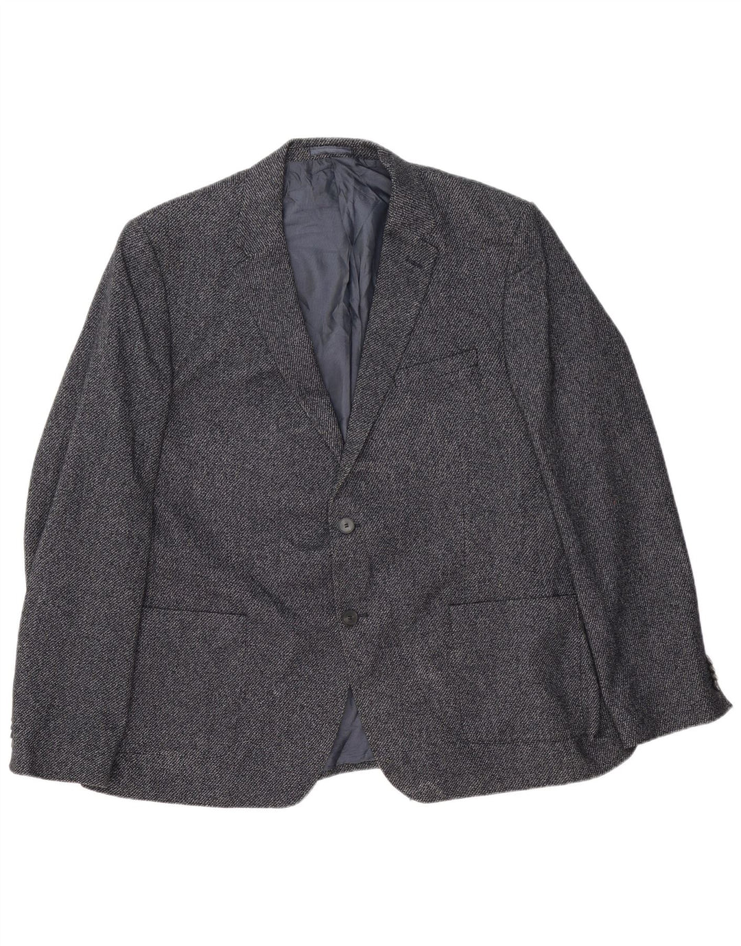 Jachetă pentru bărbați Marks & Spencer, cu 2 nasturi, UK 46 XL Lână bleumarin