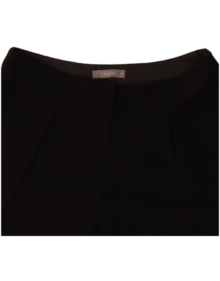 Pantaloni scurti chino cu talie înaltă pentru femei OASIS UK 12 Medium W32 Poliester negru