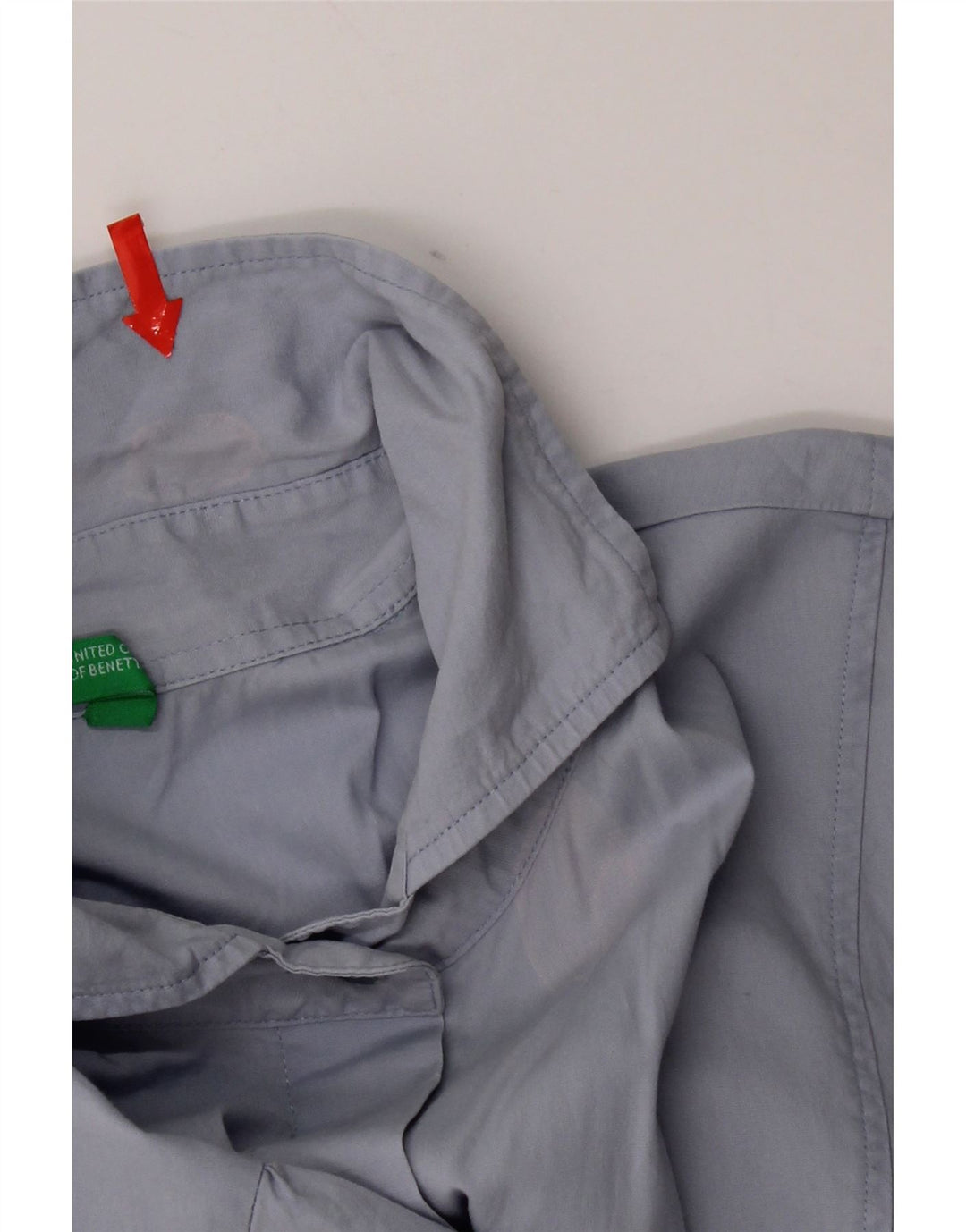 Cămașă Benetton cu mânecă scurtă pentru femei UK 12 Medium Blue