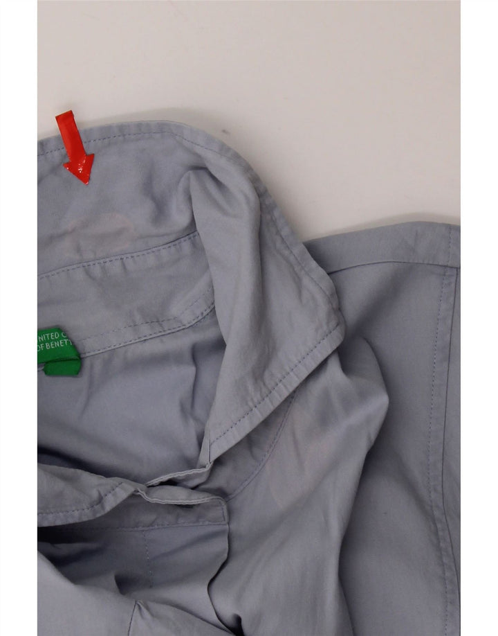 Cămașă Benetton cu mânecă scurtă pentru femei UK 12 Medium Blue