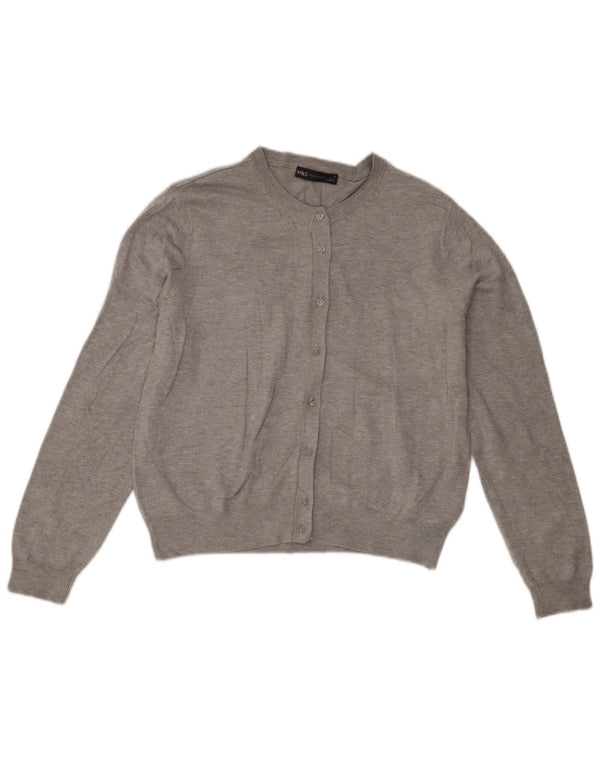 Pulover cardigan pentru femei Marks & Spencer UK 16 mare, gri, viscoză