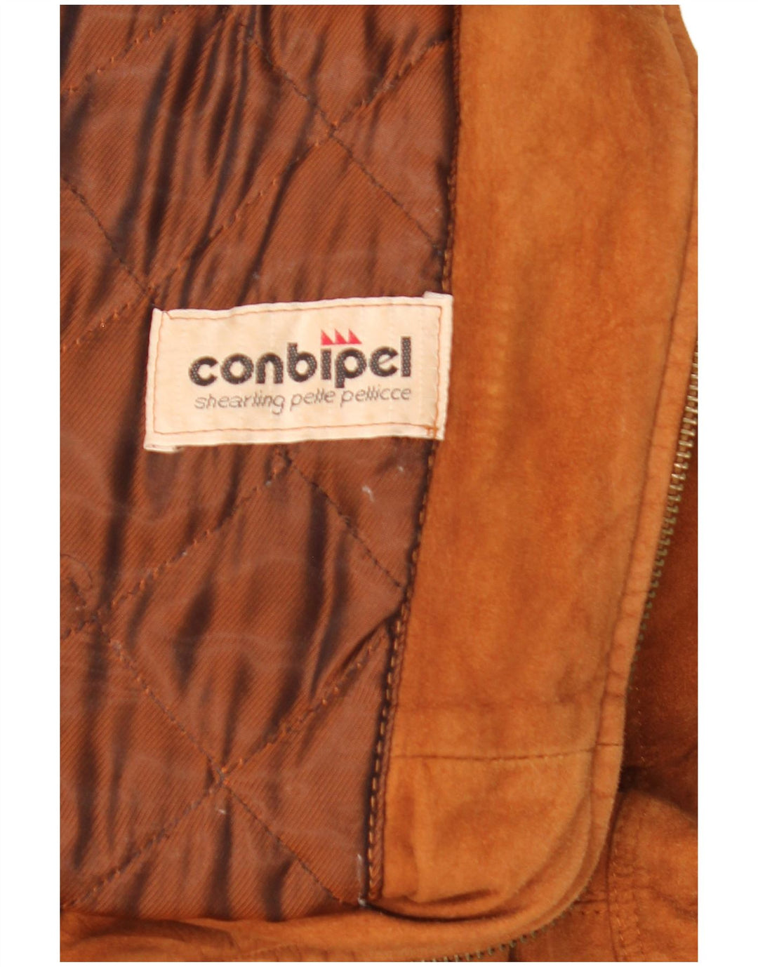 Jacheta de piele intoarsa cu gluga Conbipel pentru femei UK 22 3XL maro
