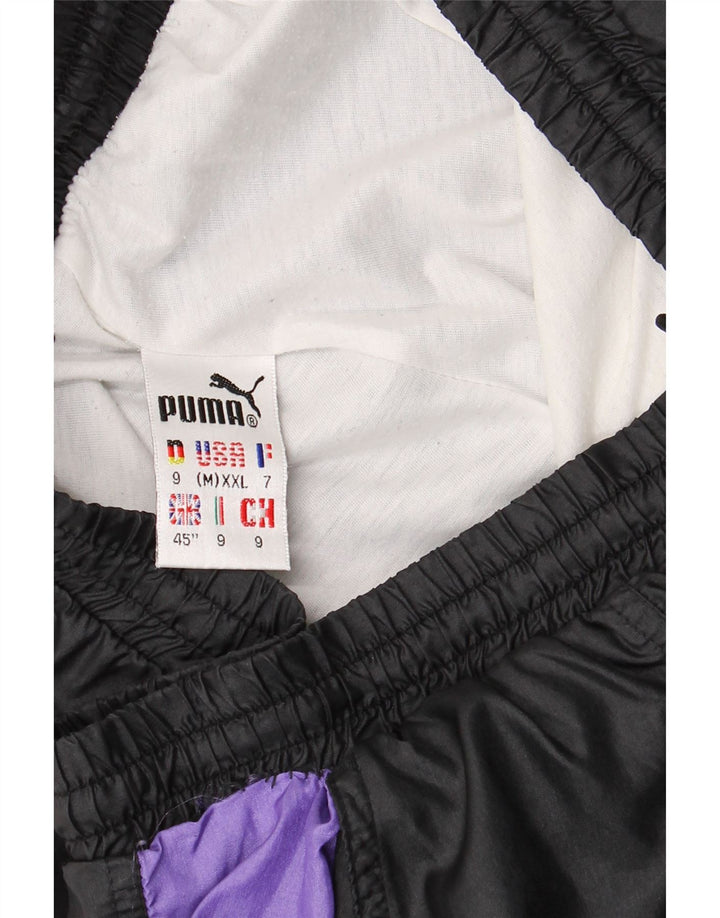 PUMA Mens Tracksuit Trousers Joggers XL  Black Colourblock Polyamide Vintage Puma and Second-Hand Puma from Messina Hembry 